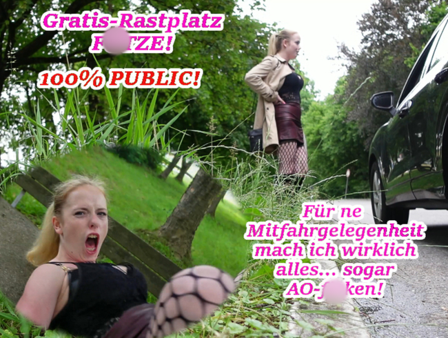 Mia_Adler Porno Video: SKANDAL! Gratis Rastplatz fo**e fi**t ultra Public für Mitfahrgelegenheit!